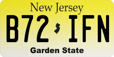 NJ license plate B72IFN
