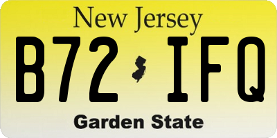 NJ license plate B72IFQ