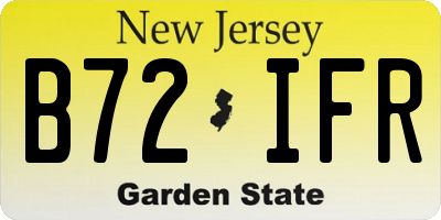 NJ license plate B72IFR