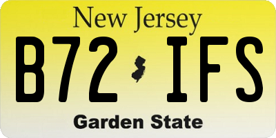 NJ license plate B72IFS