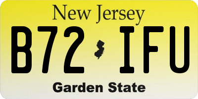 NJ license plate B72IFU