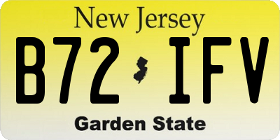 NJ license plate B72IFV