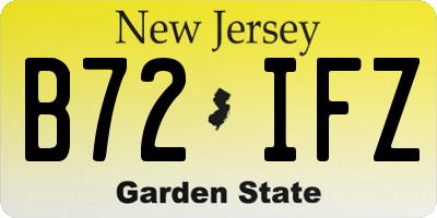 NJ license plate B72IFZ