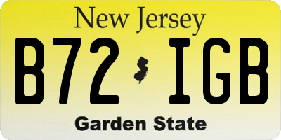 NJ license plate B72IGB