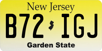 NJ license plate B72IGJ