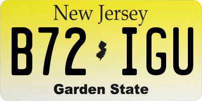 NJ license plate B72IGU