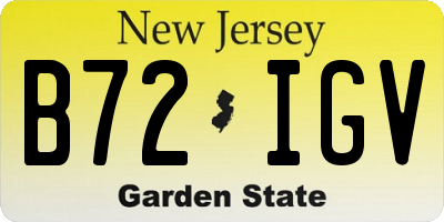 NJ license plate B72IGV