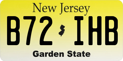 NJ license plate B72IHB
