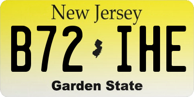 NJ license plate B72IHE