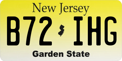 NJ license plate B72IHG