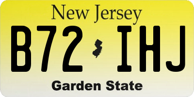 NJ license plate B72IHJ