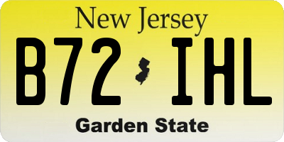 NJ license plate B72IHL