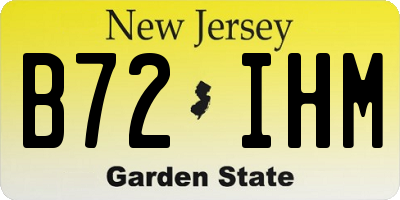 NJ license plate B72IHM