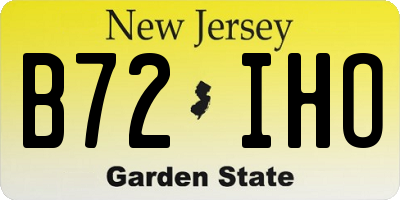 NJ license plate B72IHO