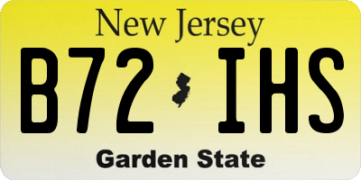 NJ license plate B72IHS