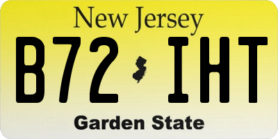 NJ license plate B72IHT