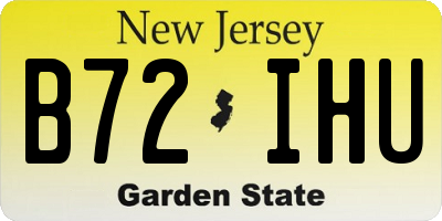 NJ license plate B72IHU