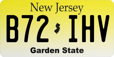 NJ license plate B72IHV