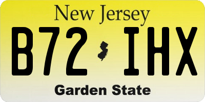 NJ license plate B72IHX