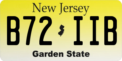 NJ license plate B72IIB