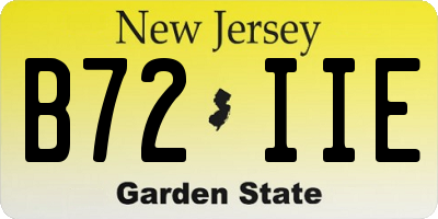 NJ license plate B72IIE
