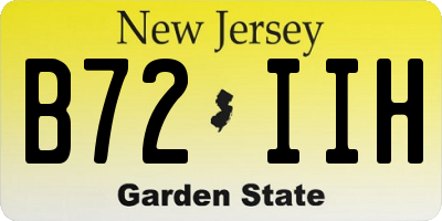 NJ license plate B72IIH