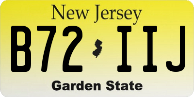 NJ license plate B72IIJ
