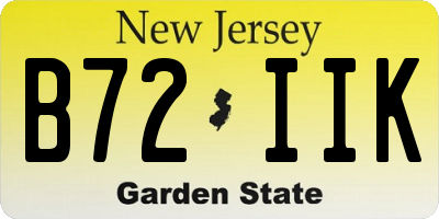 NJ license plate B72IIK