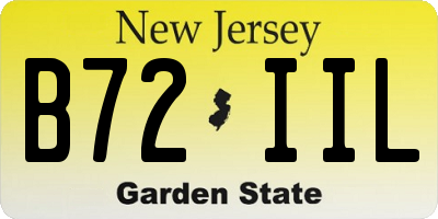 NJ license plate B72IIL