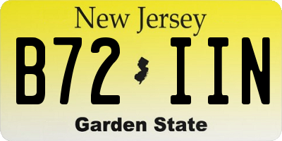 NJ license plate B72IIN