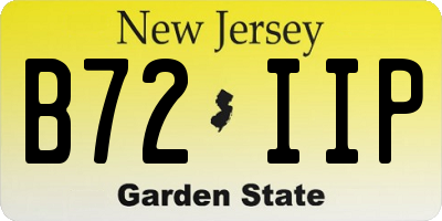NJ license plate B72IIP