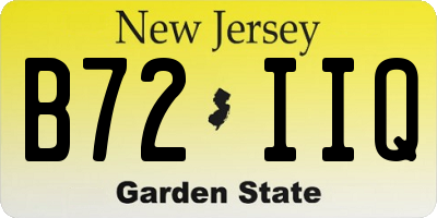 NJ license plate B72IIQ