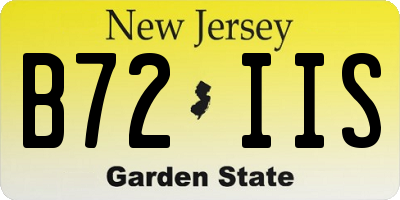 NJ license plate B72IIS