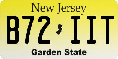 NJ license plate B72IIT