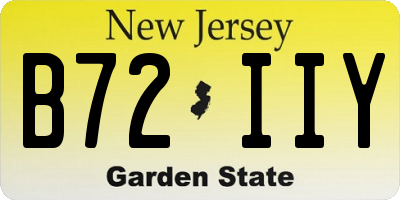 NJ license plate B72IIY