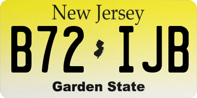 NJ license plate B72IJB