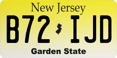 NJ license plate B72IJD