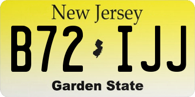 NJ license plate B72IJJ