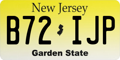 NJ license plate B72IJP