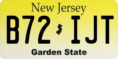 NJ license plate B72IJT