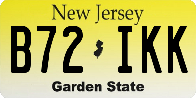 NJ license plate B72IKK
