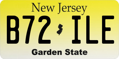 NJ license plate B72ILE
