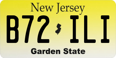 NJ license plate B72ILI