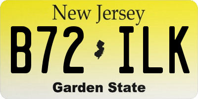 NJ license plate B72ILK