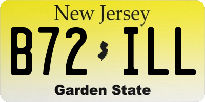 NJ license plate B72ILL