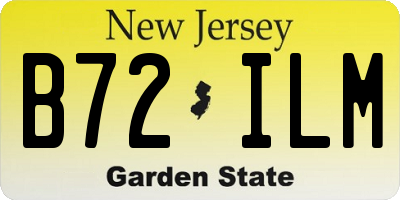 NJ license plate B72ILM