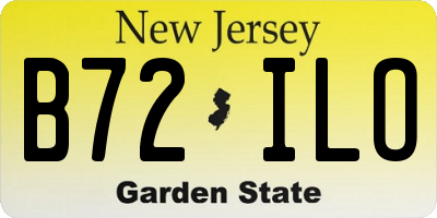 NJ license plate B72ILO