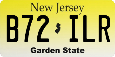 NJ license plate B72ILR