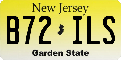 NJ license plate B72ILS