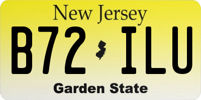 NJ license plate B72ILU